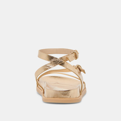 DARLIS SANDALS GOLD DISTRESSED LEATHER Dolce Vita