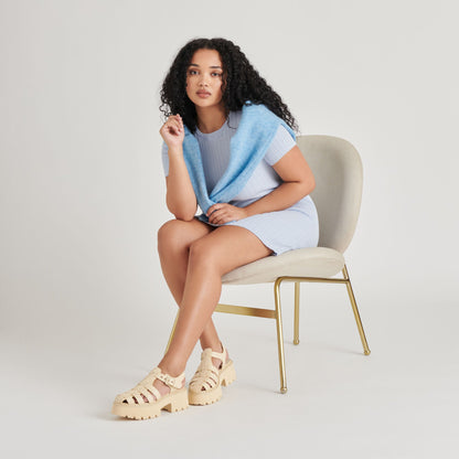 LASLY TONAL SANDALS LIGHT YELLOW LEATHER Dolce Vita