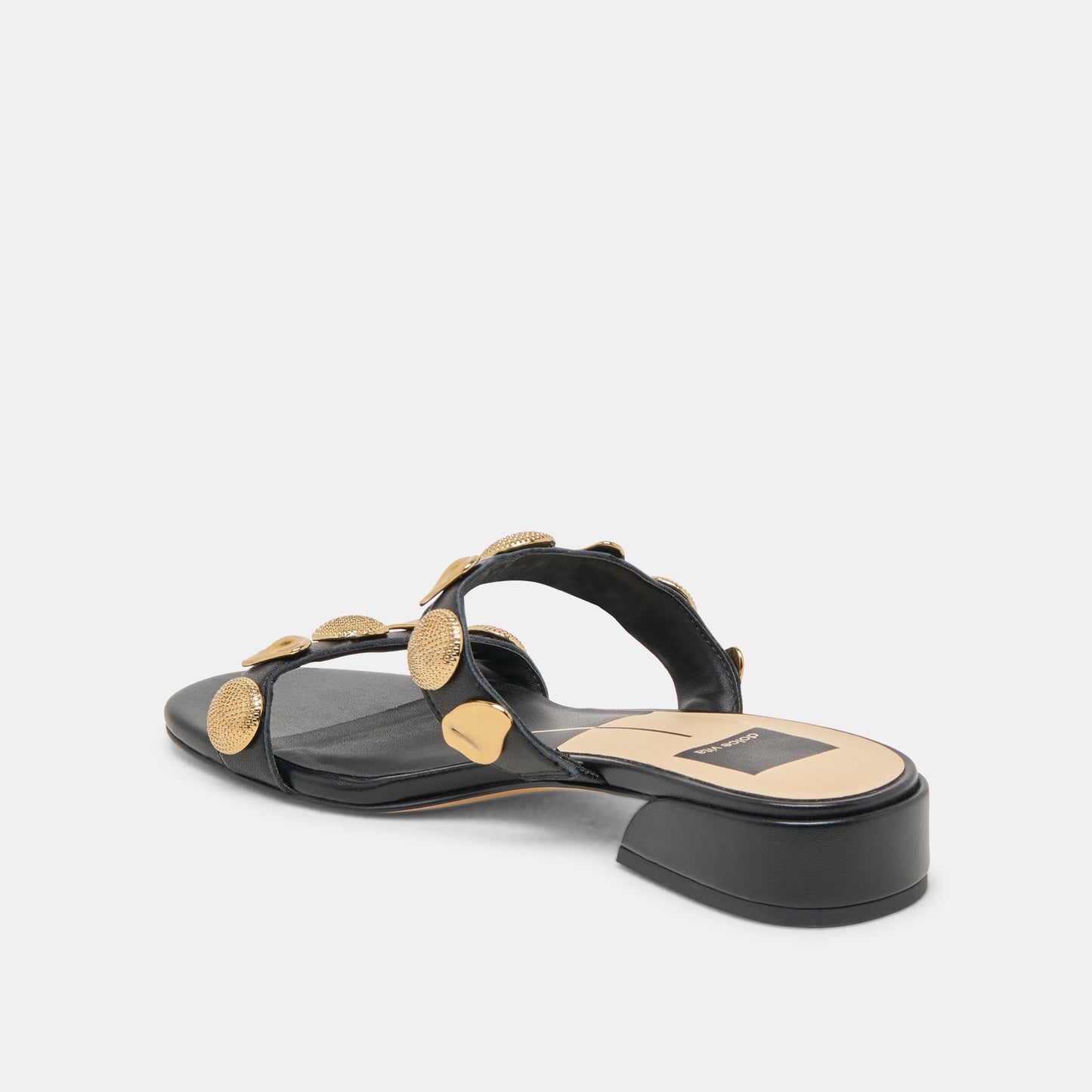 Farrow Black Leather Sandals Dolce Vita