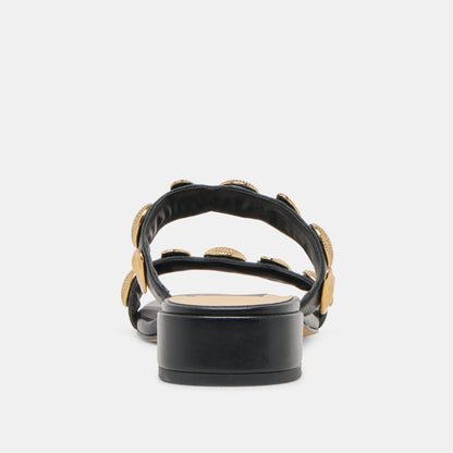 Farrow Black Leather Sandals Dolce Vita