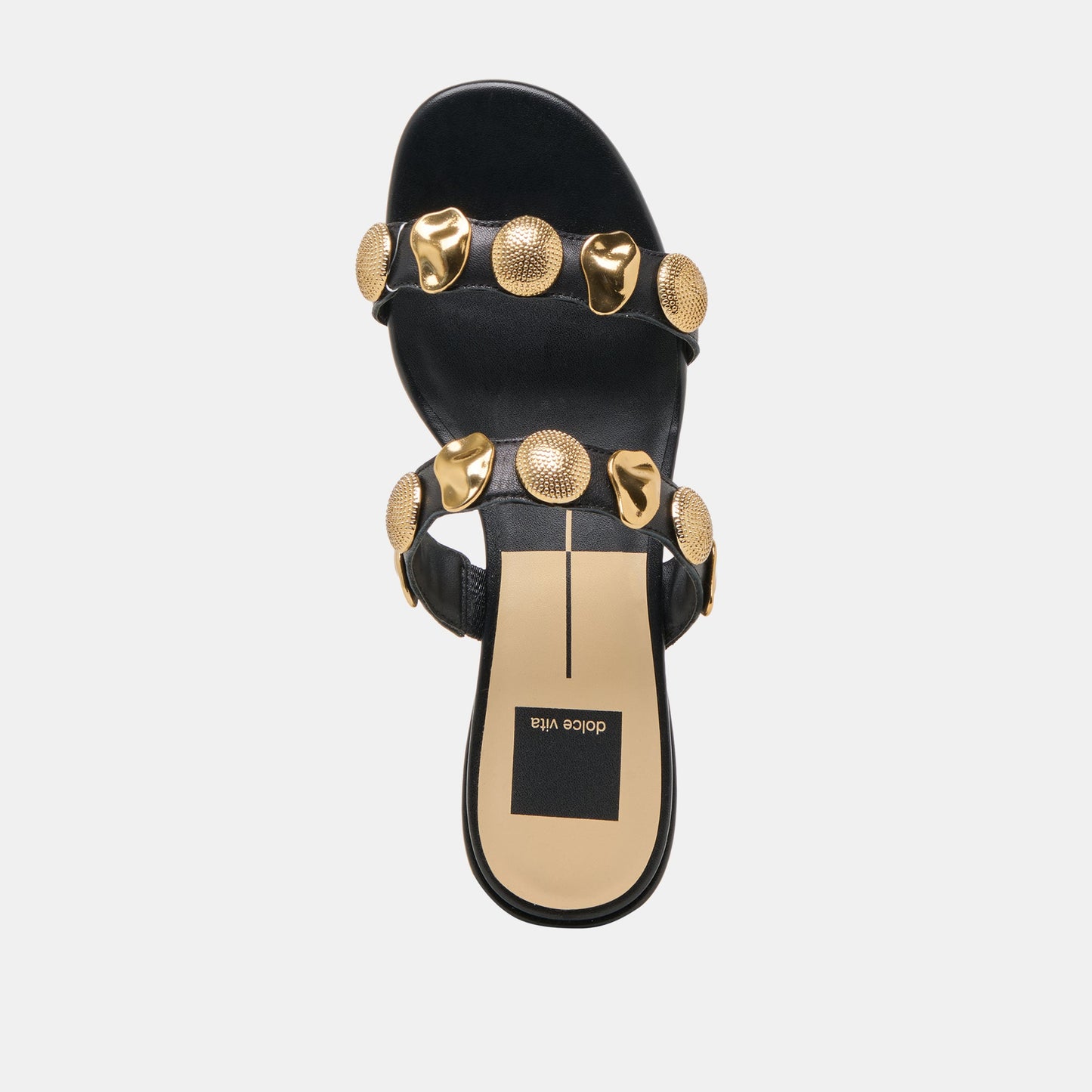 Farrow Black Leather Sandals Dolce Vita