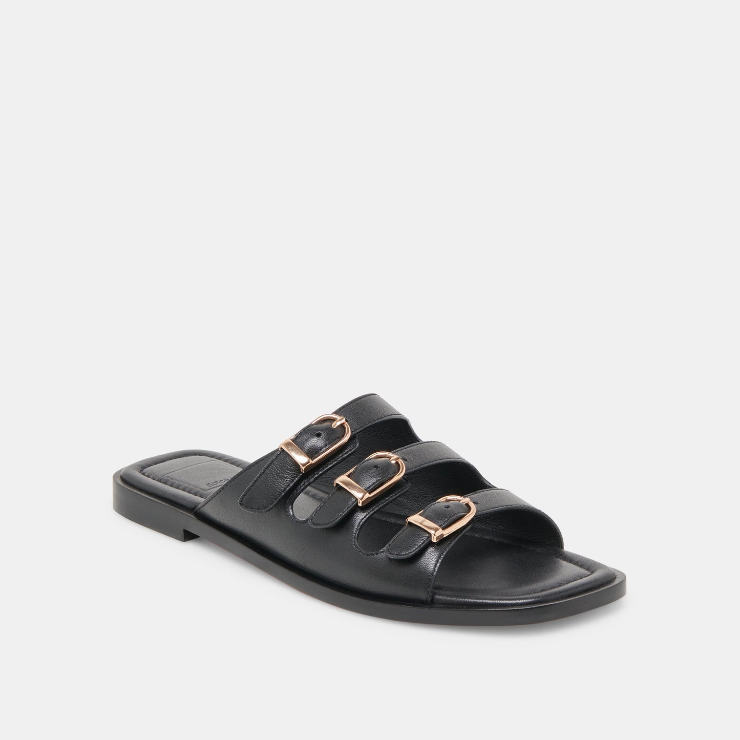 Fin Black Leather Sandals Dolce Vita