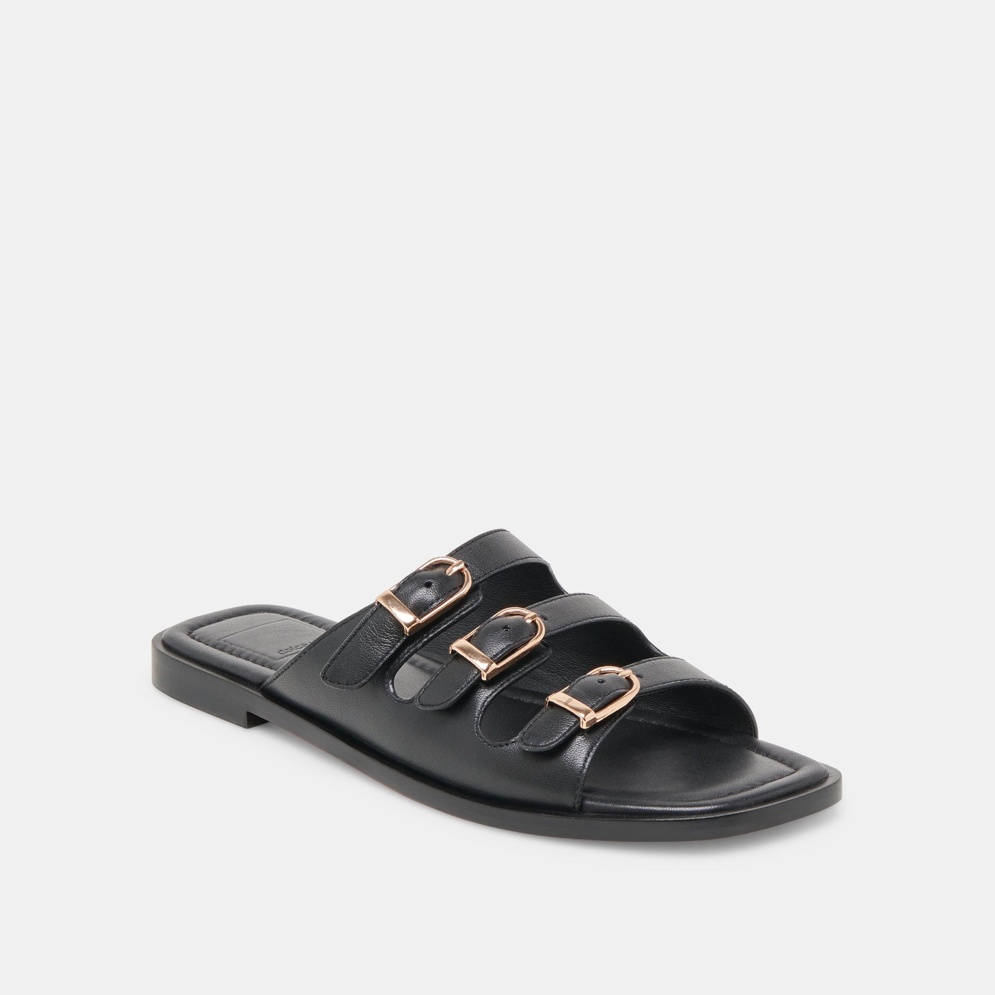 Fin Black Leather Sandals Dolce Vita