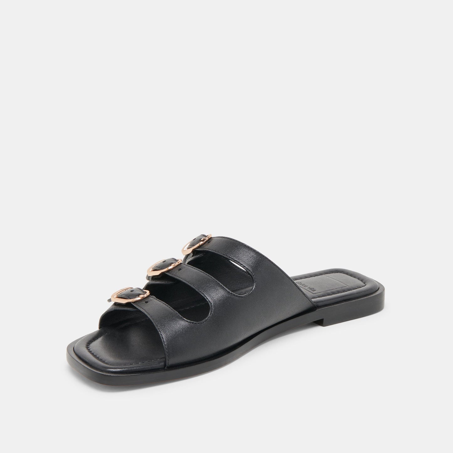 Fin Black Leather Sandals Dolce Vita