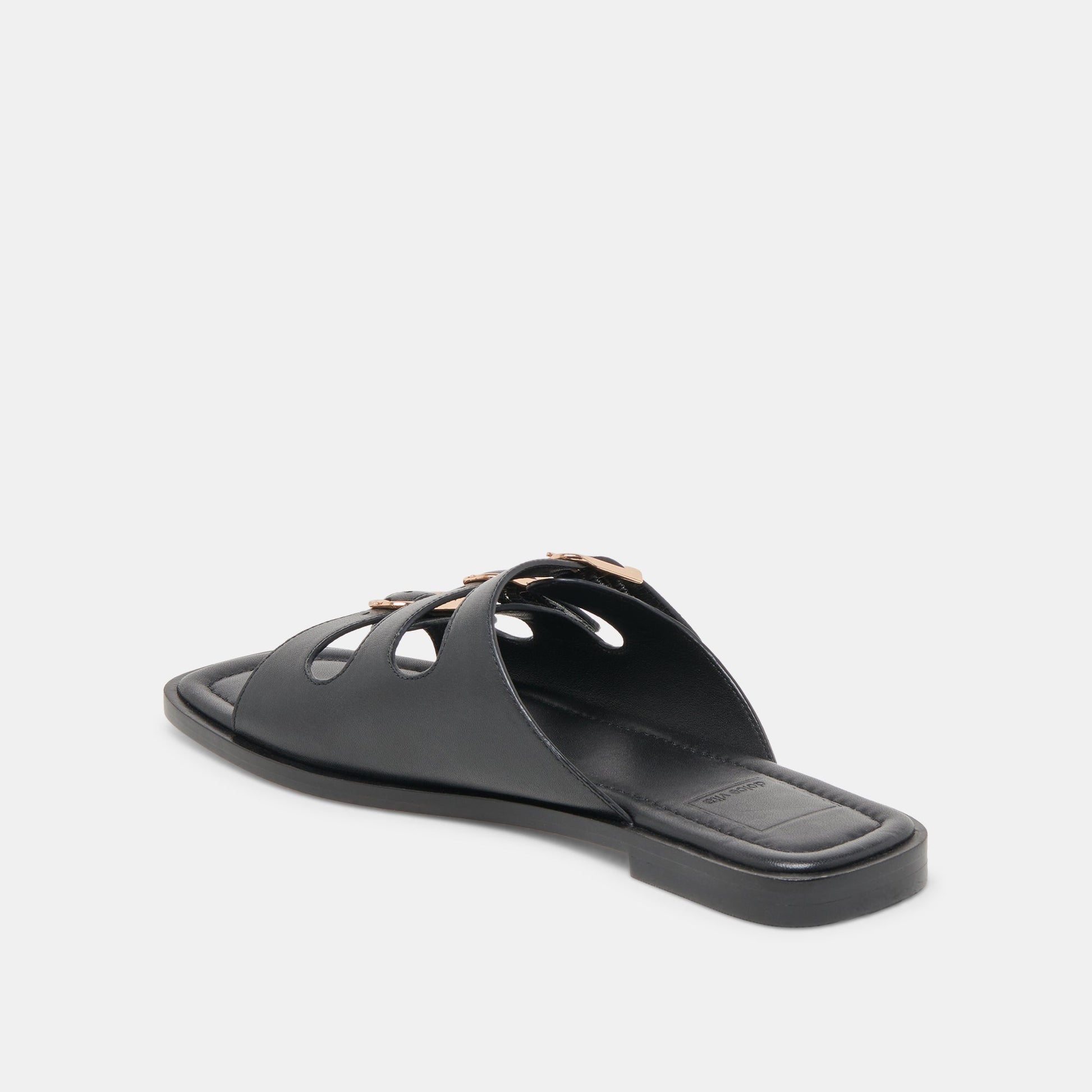 Fin Black Leather Sandals Dolce Vita