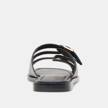 Fin Black Leather Sandals Dolce Vita