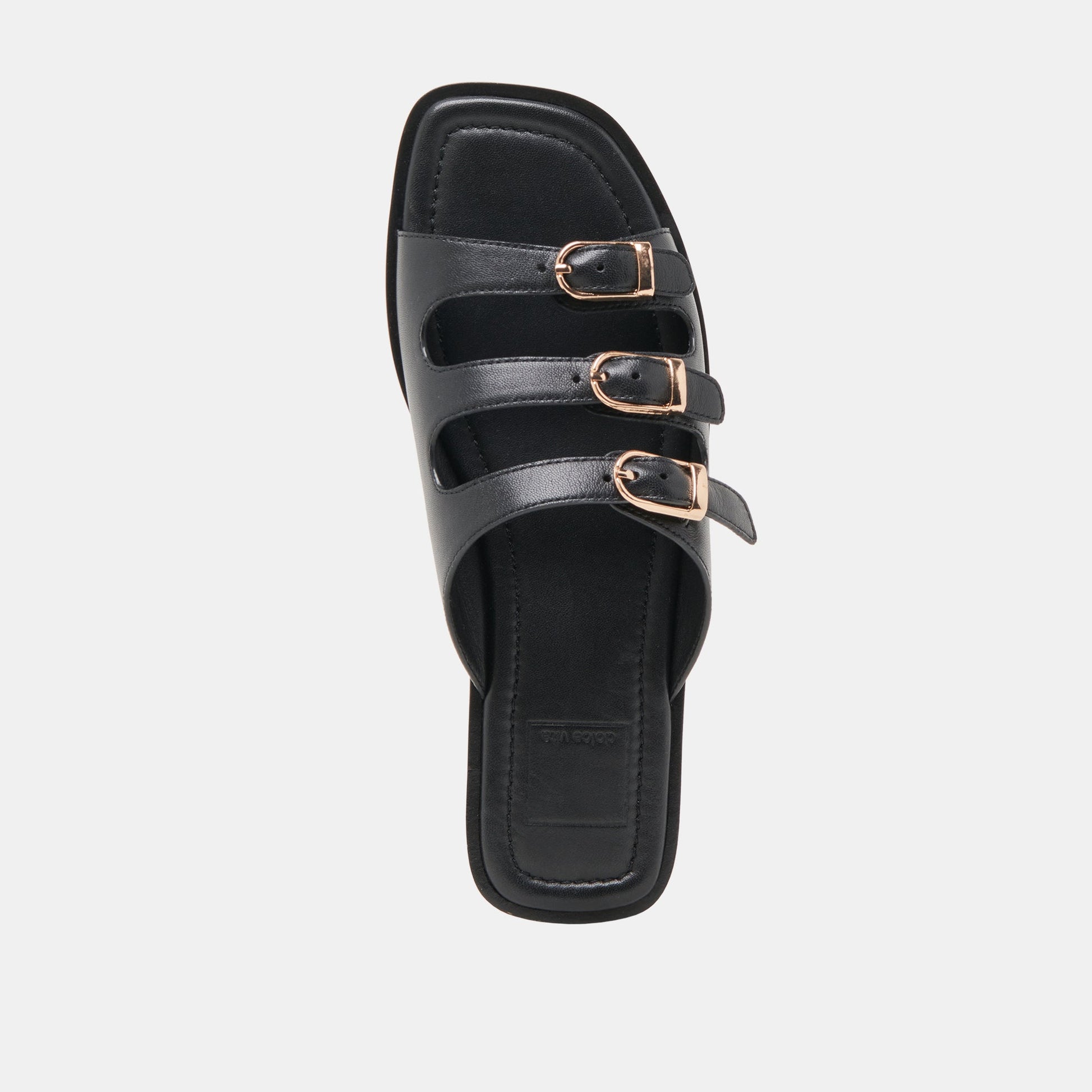 Fin Black Leather Sandals Dolce Vita