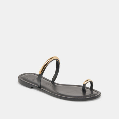 WINK SANDALS BLACK LEATHER Dolce Vita