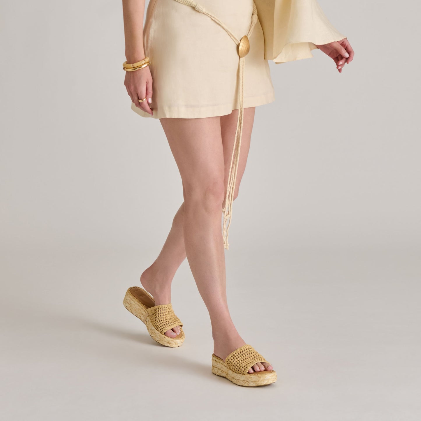 CHAVI MESH SANDALS NATURAL WOVEN RAFFIA Dolce Vita