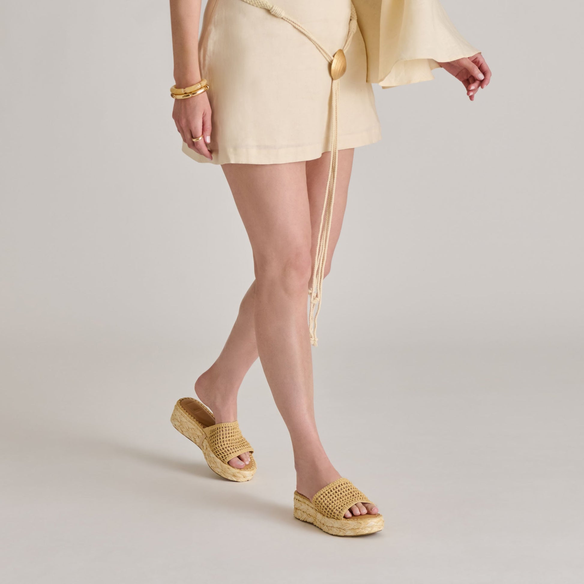 CHAVI MESH SANDALS NATURAL WOVEN RAFFIA Dolce Vita