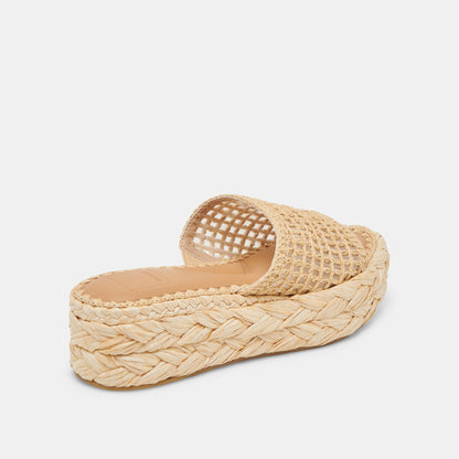 CHAVI MESH SANDALS NATURAL WOVEN RAFFIA Dolce Vita