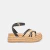 BLACK WOVEN RAFFIA