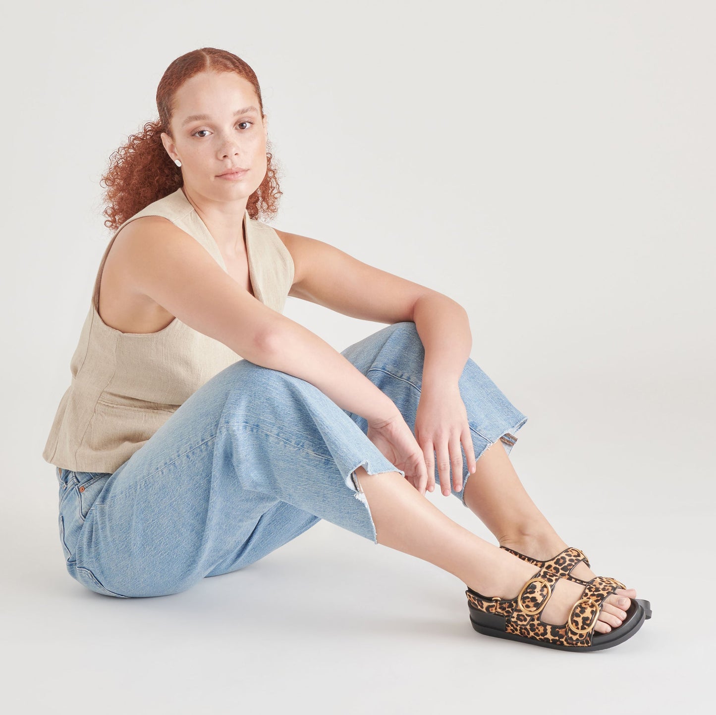 STARLA SANDALS LEOPARD BLACK CALF HAIR Dolce Vita