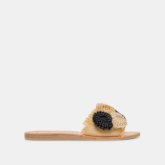 DANELA SANDALS BLACK NATURAL RAFFIA Dolce Vita