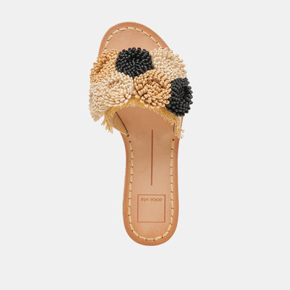 DANELA SANDALS BLACK NATURAL RAFFIA Dolce Vita