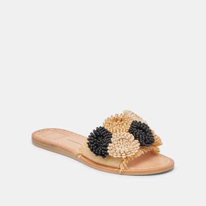 DANELA SANDALS BLACK NATURAL RAFFIA Dolce Vita