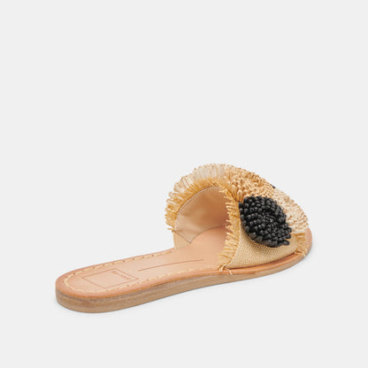 DANELA SANDALS BLACK NATURAL RAFFIA Dolce Vita