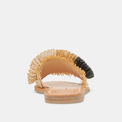 DANELA SANDALS BLACK NATURAL RAFFIA Dolce Vita