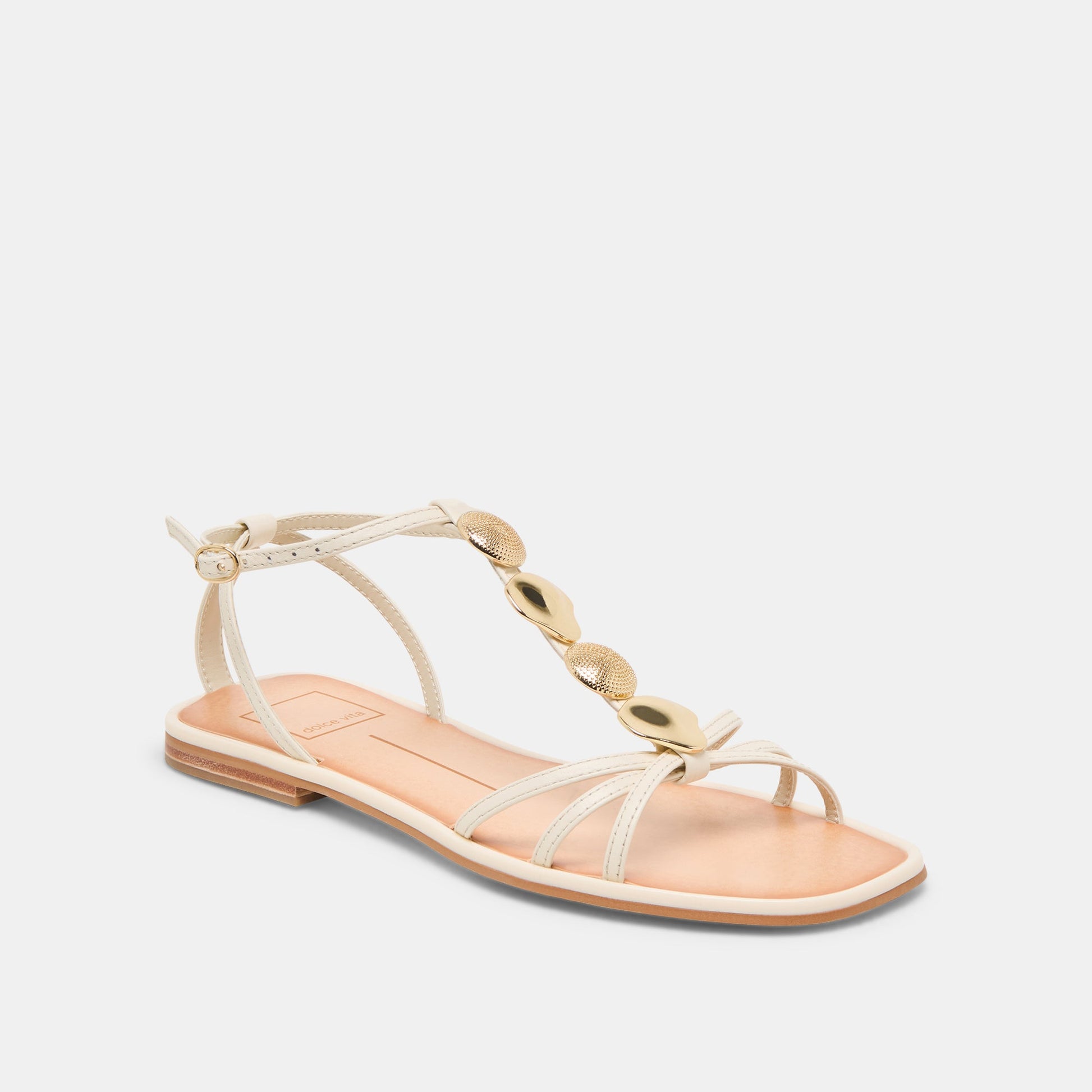 Faun Off White Leather Sandals Dolce Vita
