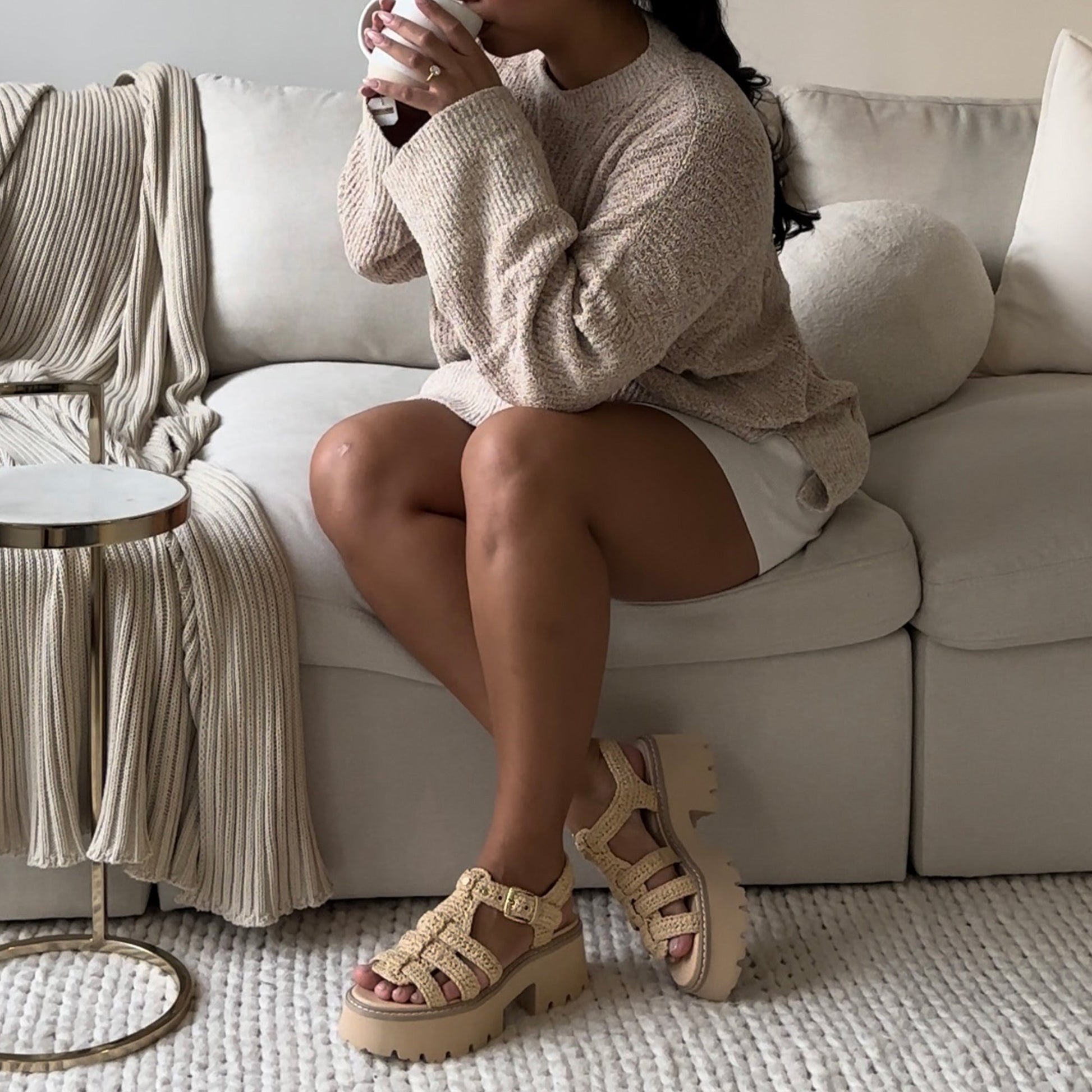 LATICE SANDALS LT NATURAL KNIT Dolce Vita