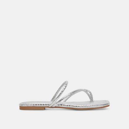 LEANNA SANDALS SILVER EMBOSSED STELLA Dolce Vita