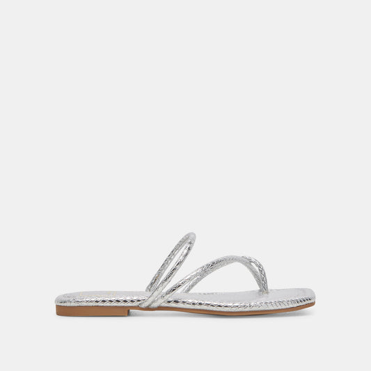 LEANNA SANDALS SILVER EMBOSSED STELLA Dolce Vita