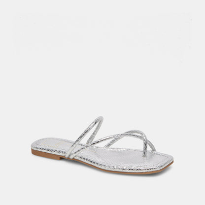LEANNA SANDALS SILVER EMBOSSED STELLA Dolce Vita