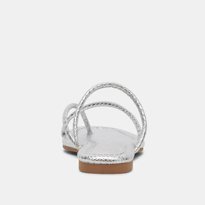 LEANNA SANDALS SILVER EMBOSSED STELLA Dolce Vita