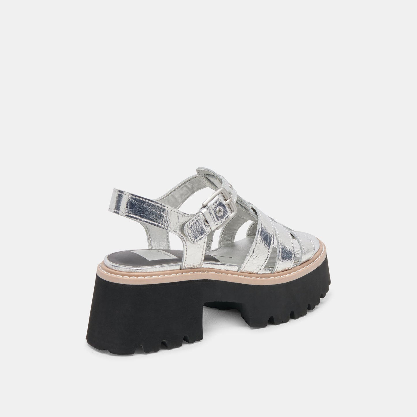 LATICE SANDALS SILVER DISTRESSED LEATHER Dolce Vita