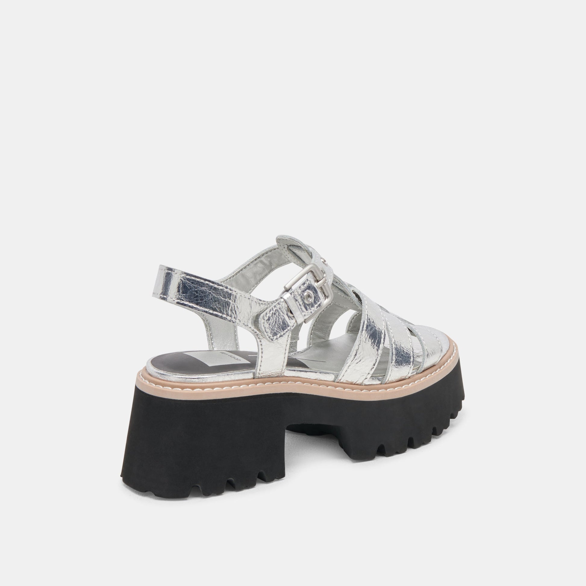 LATICE SANDALS SILVER DISTRESSED LEATHER Dolce Vita