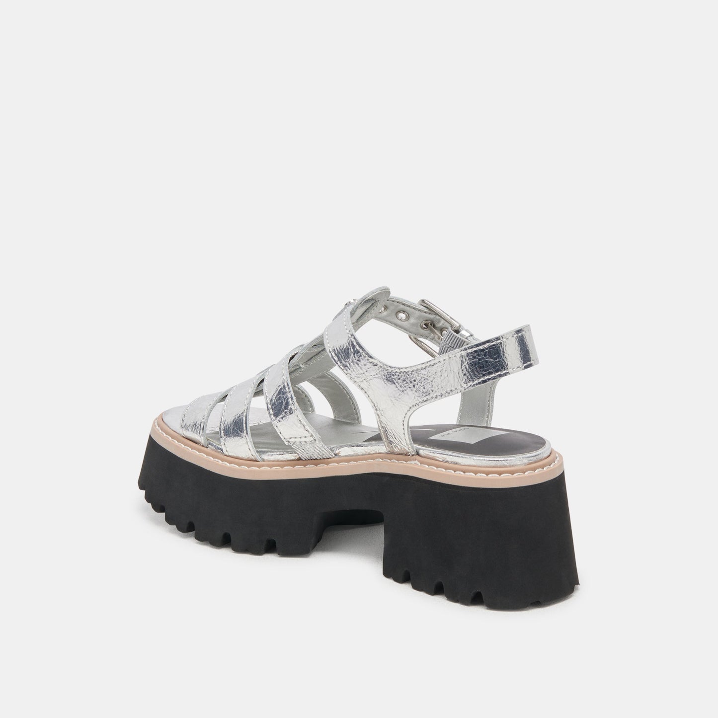LATICE SANDALS SILVER DISTRESSED LEATHER Dolce Vita