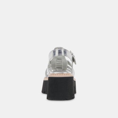 LATICE SANDALS SILVER DISTRESSED LEATHER Dolce Vita