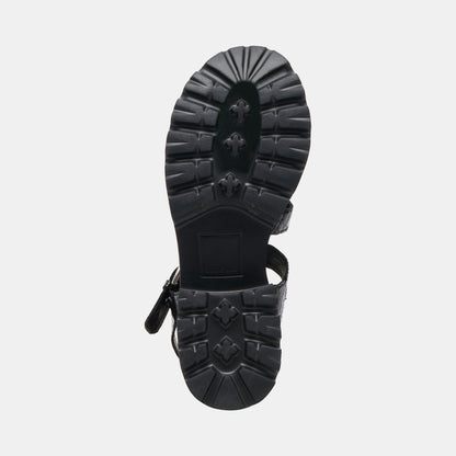 LATICE SANDALS MIDNIGHT EMBOSSED LEATHER Dolce Vita