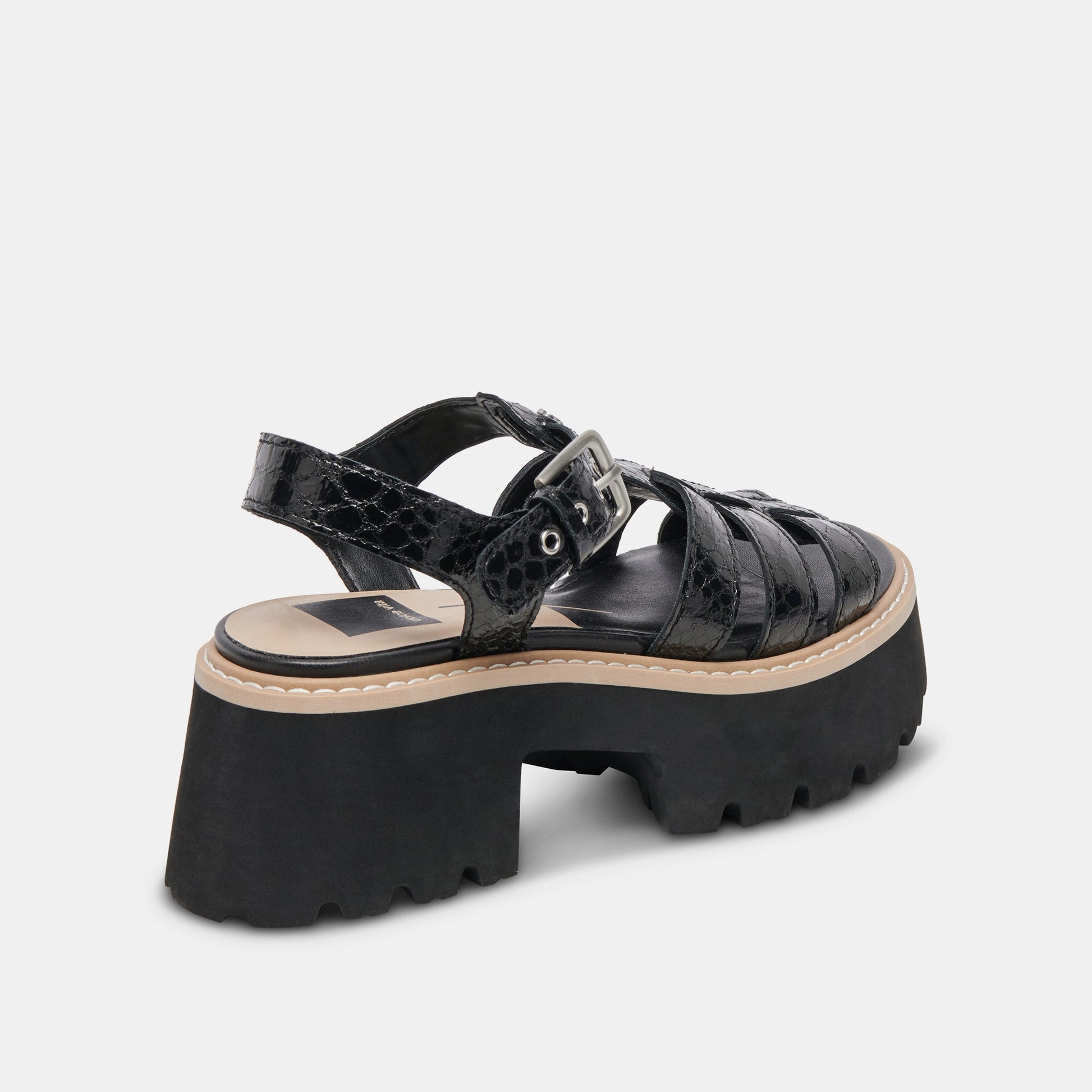 LATICE SANDALS MIDNIGHT EMBOSSED LEATHER Dolce Vita