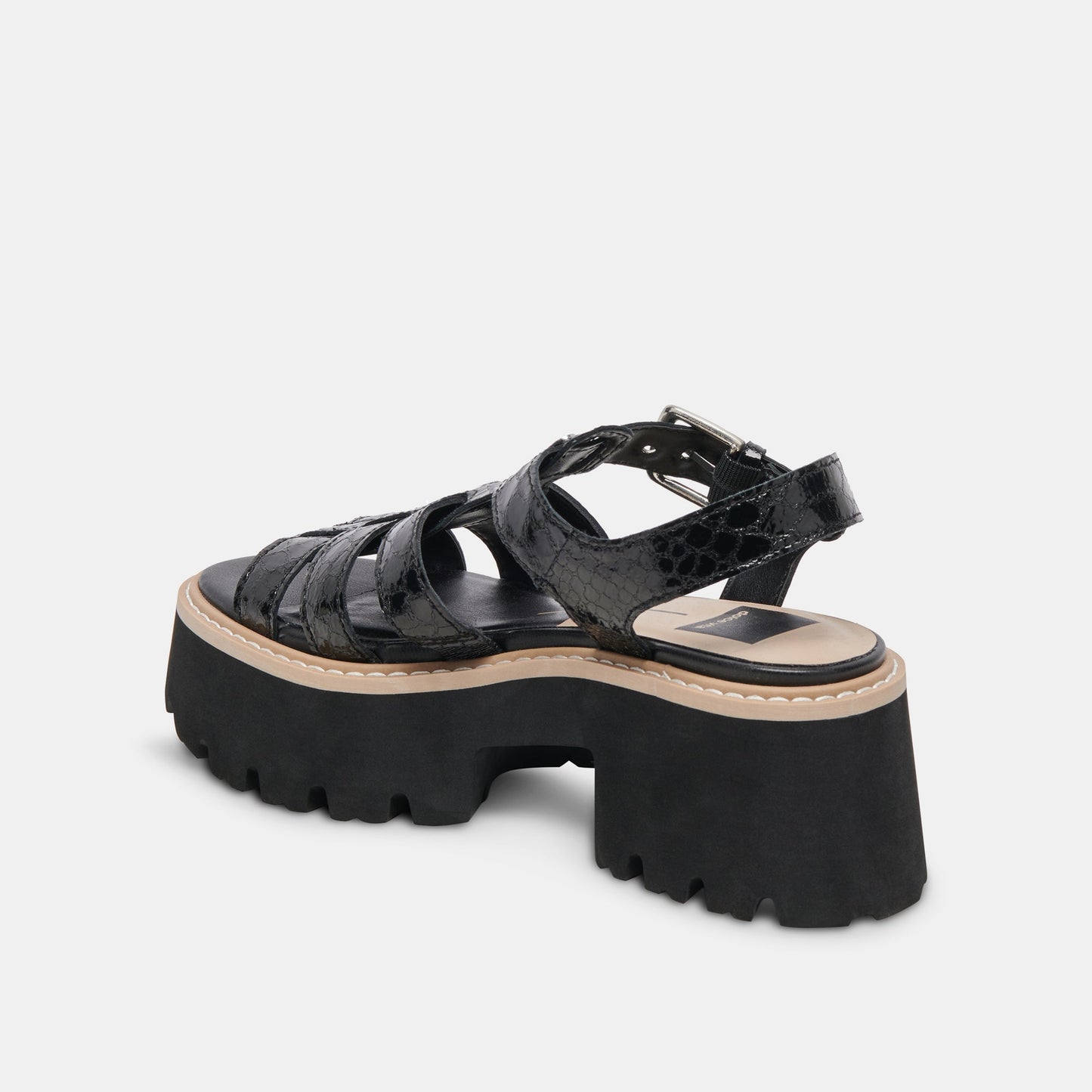 LATICE SANDALS MIDNIGHT EMBOSSED LEATHER Dolce Vita