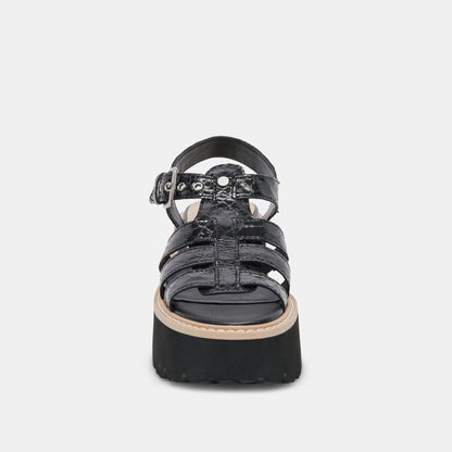 LATICE SANDALS MIDNIGHT EMBOSSED LEATHER Dolce Vita