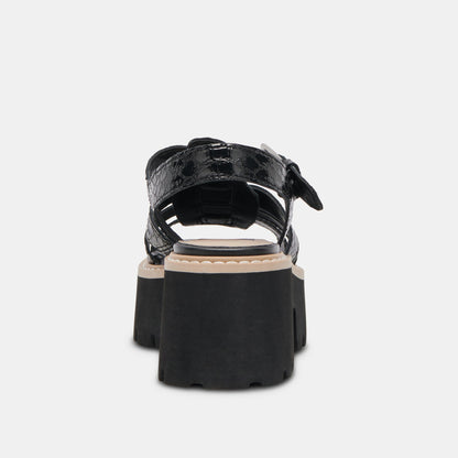 LATICE SANDALS MIDNIGHT EMBOSSED LEATHER Dolce Vita