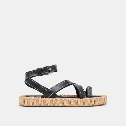 ROXIE SANDALS BLACK LEATHER Dolce Vita