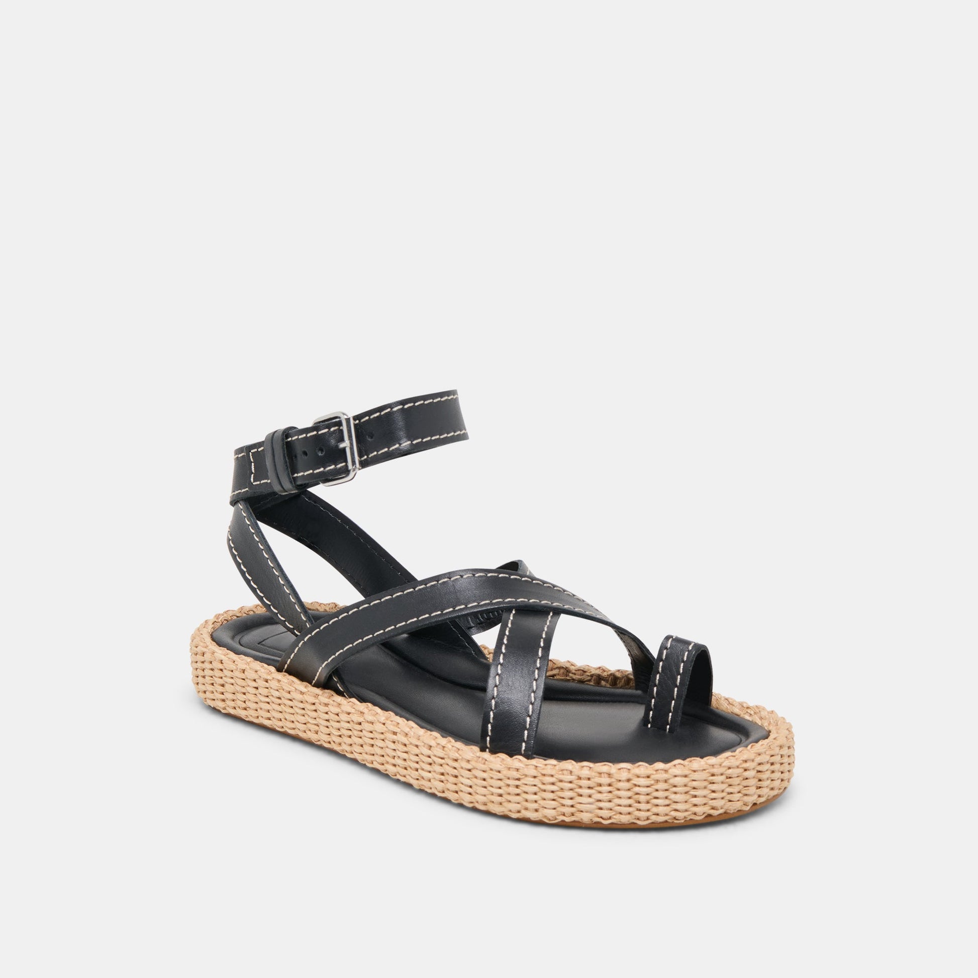 ROXIE SANDALS BLACK LEATHER Dolce Vita