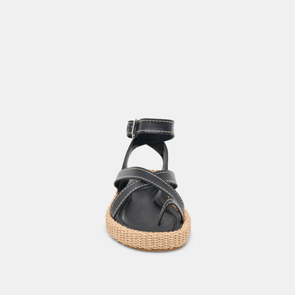 ROXIE SANDALS BLACK LEATHER Dolce Vita