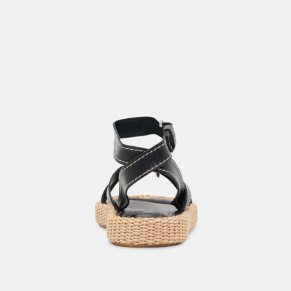 ROXIE SANDALS BLACK LEATHER Dolce Vita