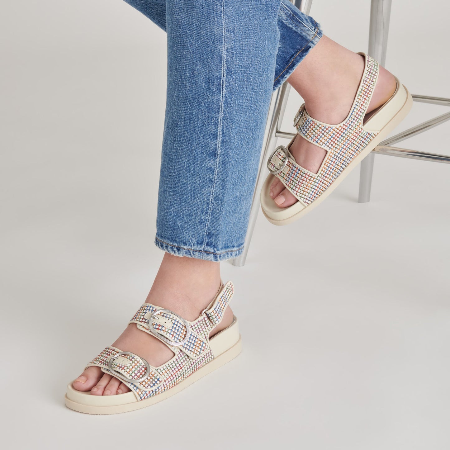 STARLA PRIDE SANDALS WHITE MULTI RAFFIA Dolce Vita