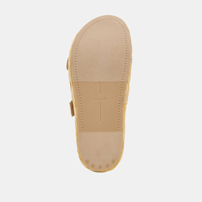 Falyn Brown Natural Woven Raffia Sandals Dolce Vita
