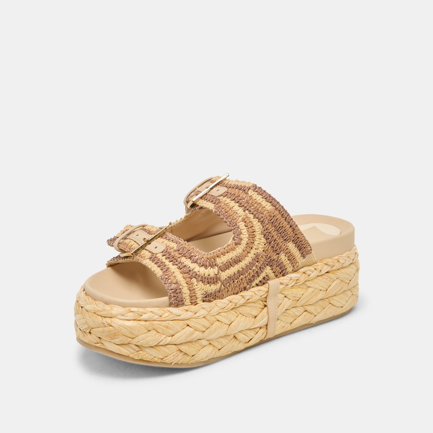 Falyn Brown Natural Woven Raffia Sandals Dolce Vita