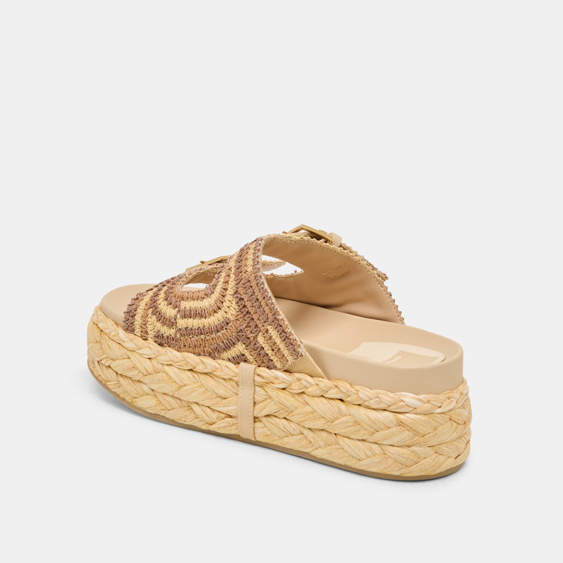 Falyn Brown Natural Woven Raffia Sandals Dolce Vita
