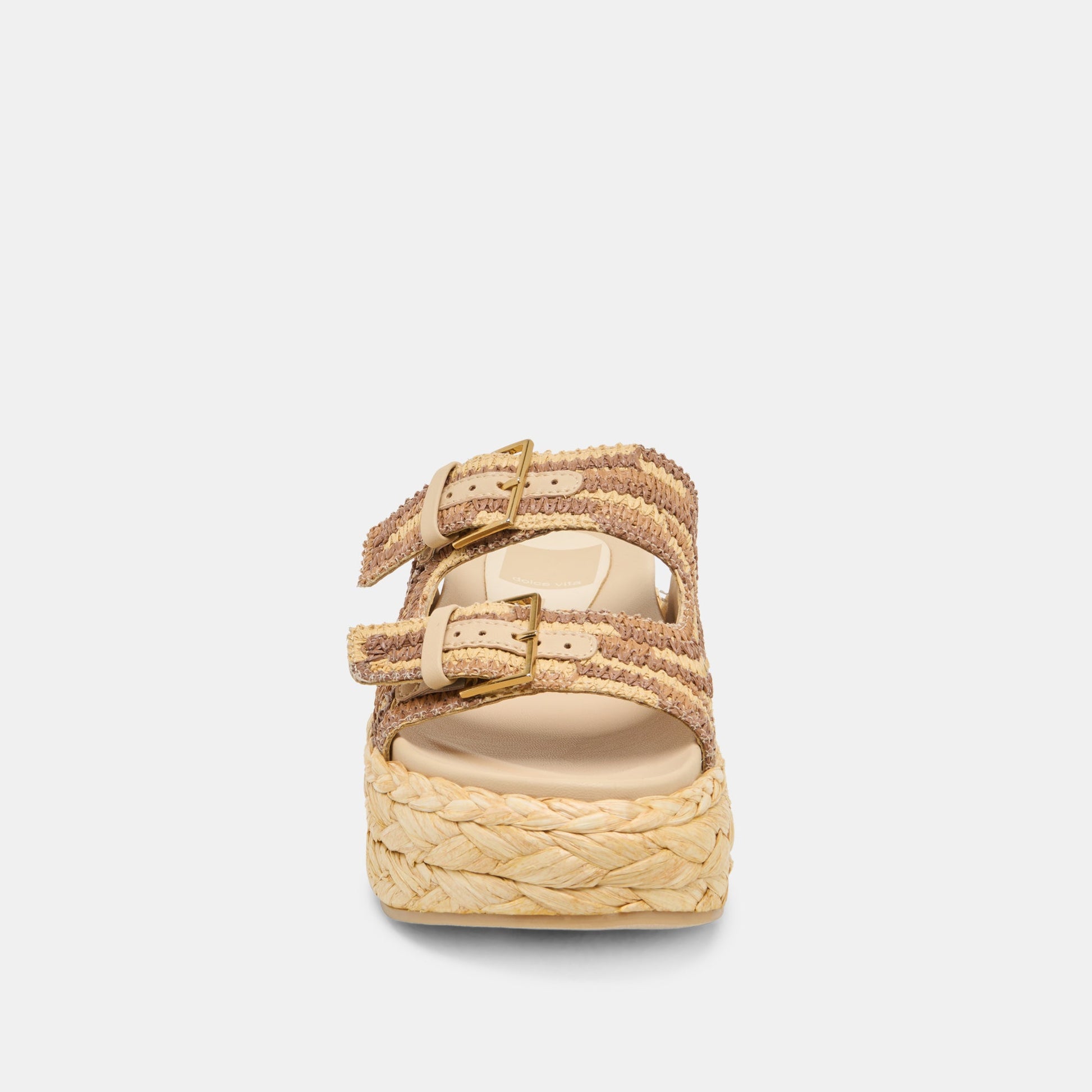 Falyn Brown Natural Woven Raffia Sandals Dolce Vita