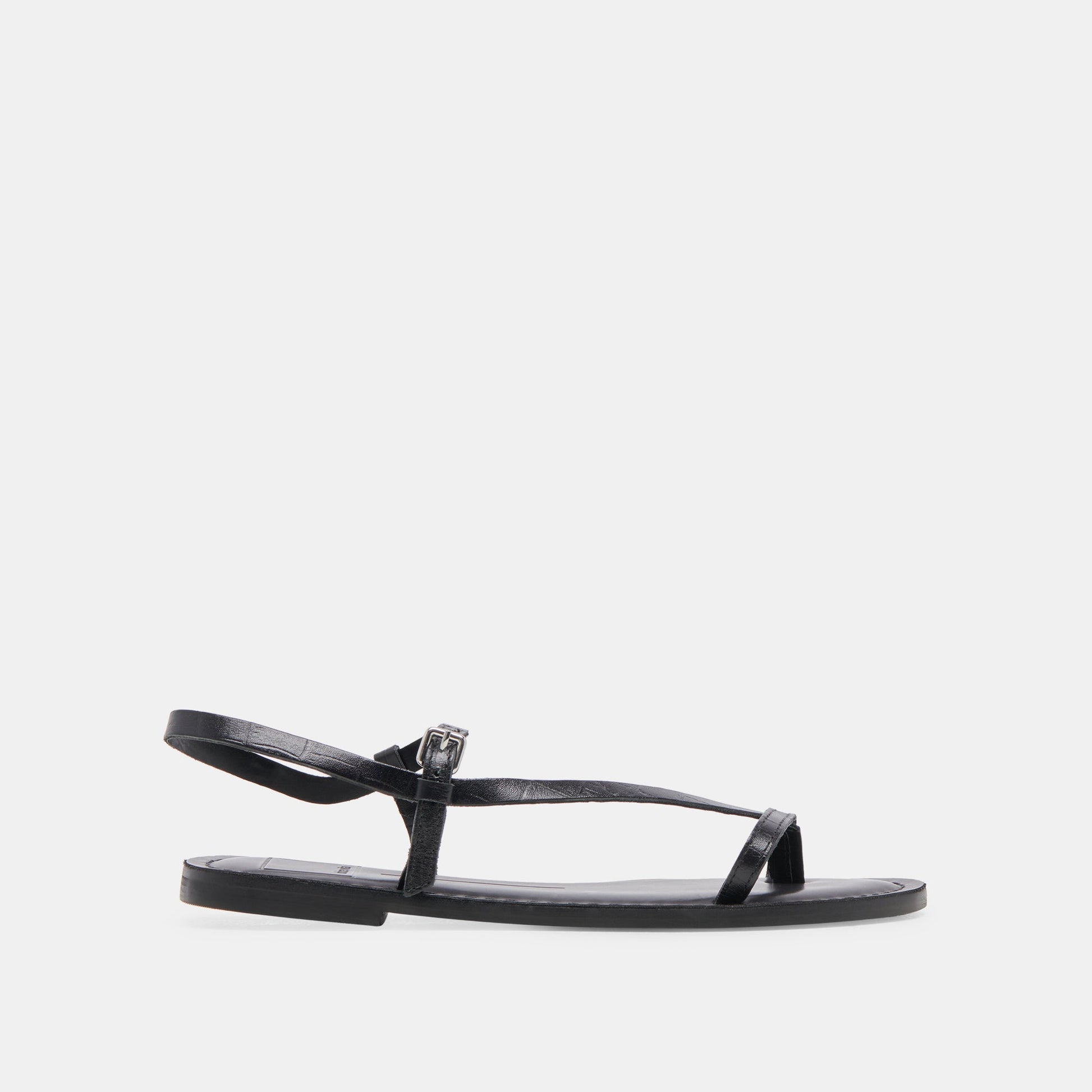 WANDRE SANDALS NOIR EMBOSSED LEATHER Dolce Vita