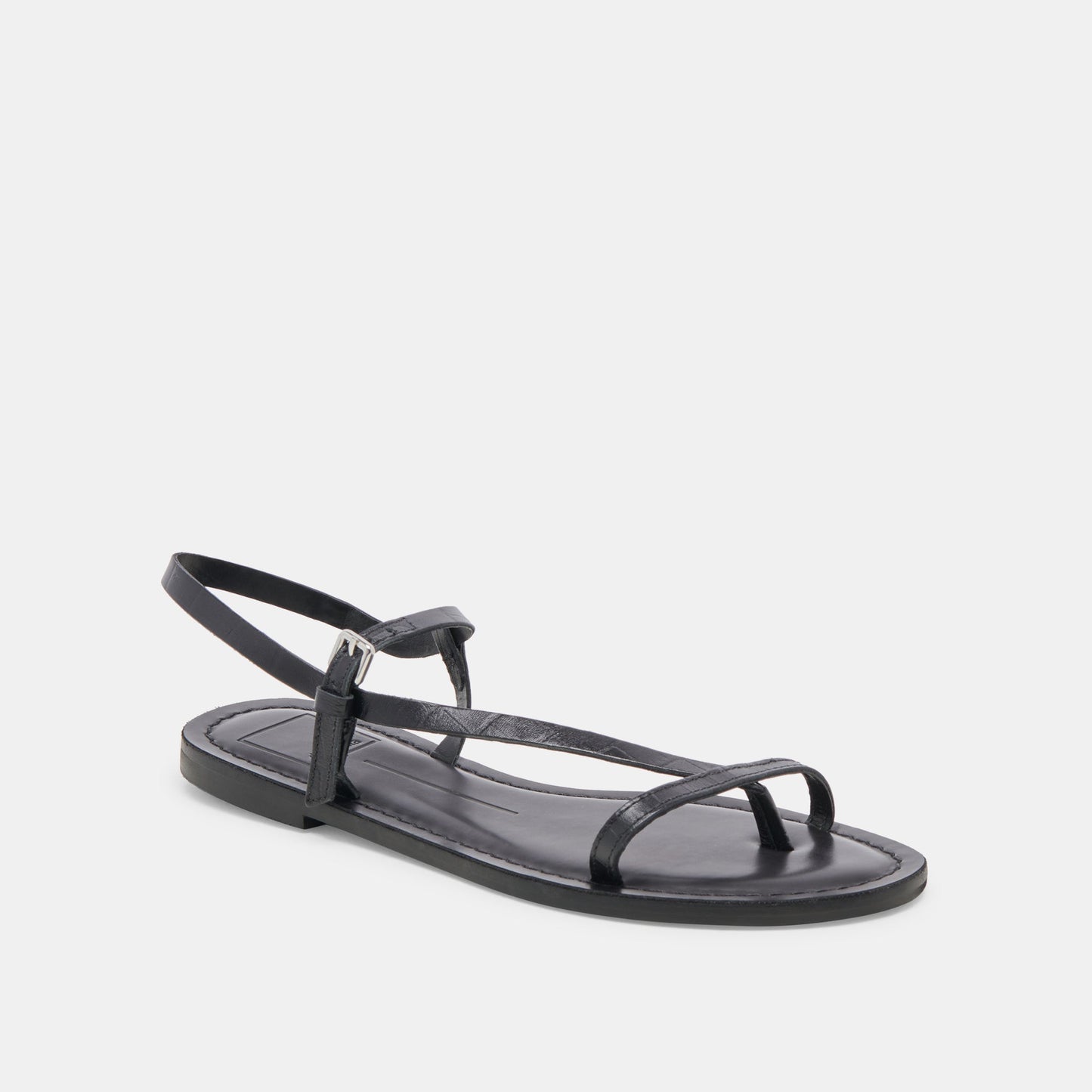 WANDRE SANDALS NOIR EMBOSSED LEATHER Dolce Vita
