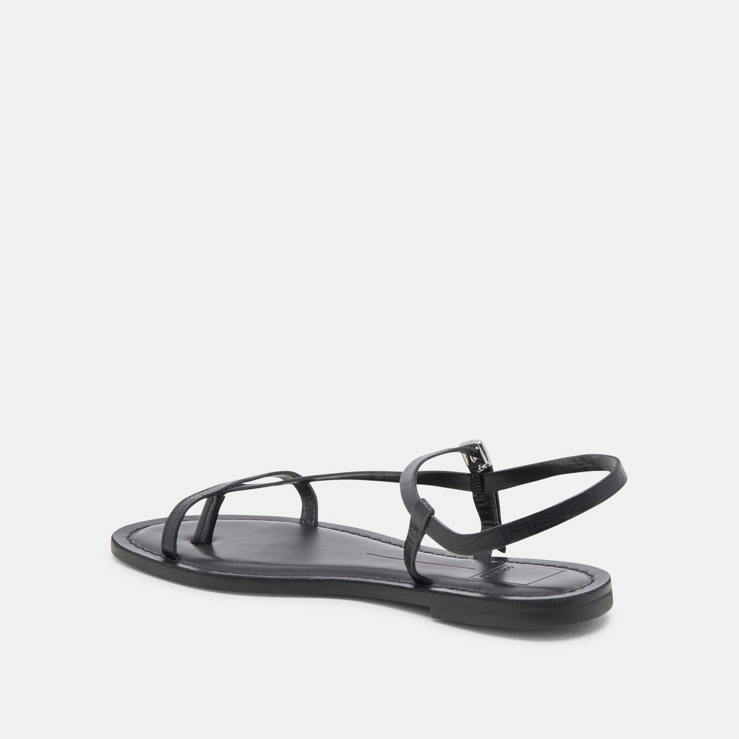 WANDRE SANDALS NOIR EMBOSSED LEATHER Dolce Vita
