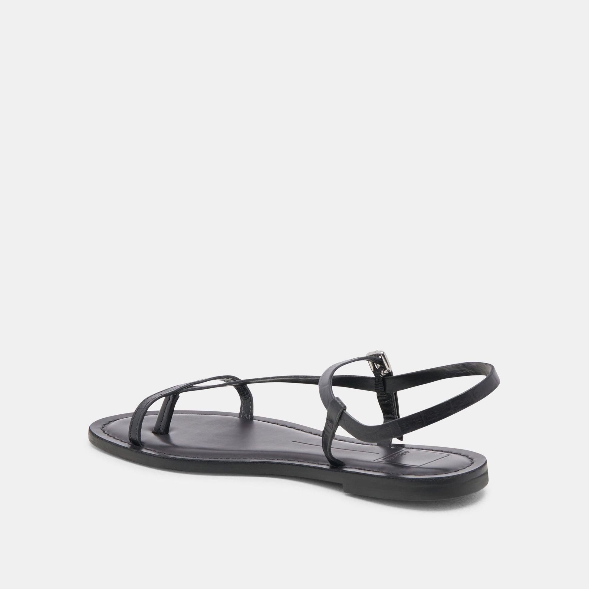WANDRE SANDALS NOIR EMBOSSED LEATHER Dolce Vita